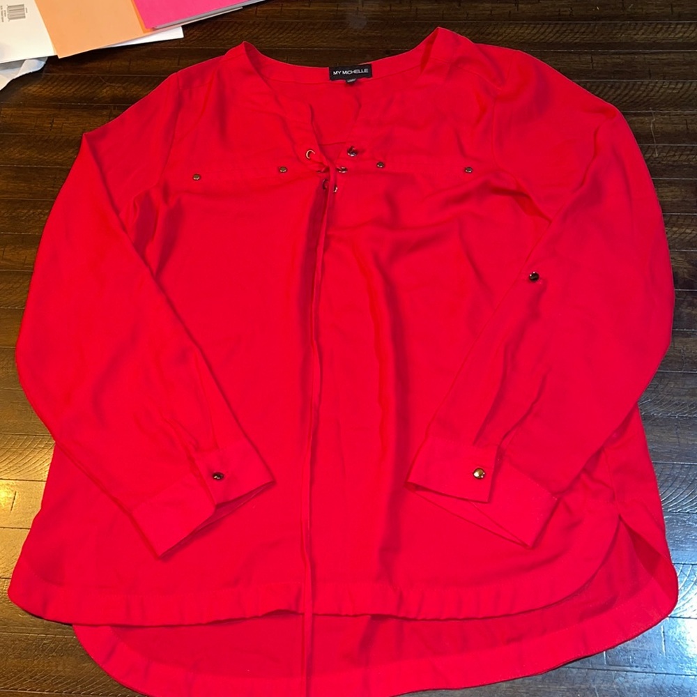 My Michelle, XL Red Blouse.